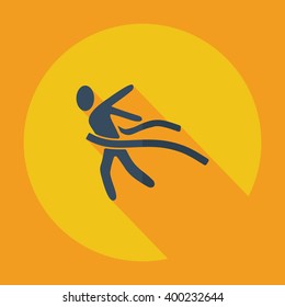flat running man icon business theme