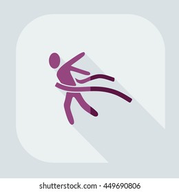 flat running man icon business theme