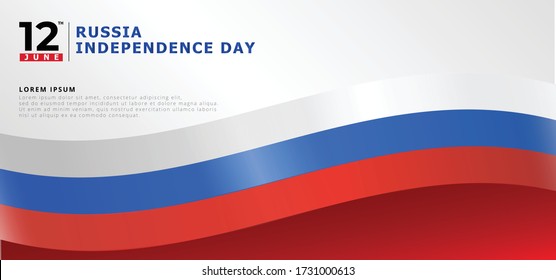 Cartel del Día de la Independencia de Rusia. 12 de junio Día de la Independencia de Rusia