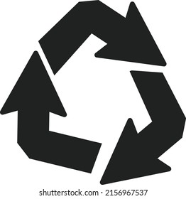 Flat Rusty Recycle Bin Dust Bin Concept Arrows Icon 