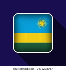 Flat Rwanda Flag Background Vector Illustration