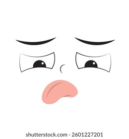 Flat sad expression emote avatar
