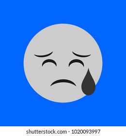 Flat Sad Face Icon Simple Emoji Stock Vector (Royalty Free) 1020093997 ...