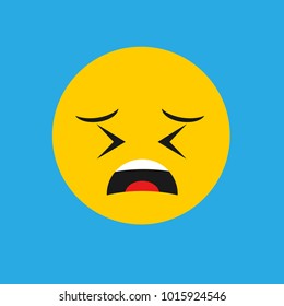 Flat Sad Icon, Simple Icon