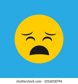 Flat Sad Icon, Simple Sad Icon, Simple Emoticon
