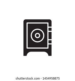 flat safe box glyph icon symbol sign, logo template, vector, eps 10
