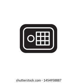 flat safe box glyph icon symbol sign, logo template, vector, eps 10