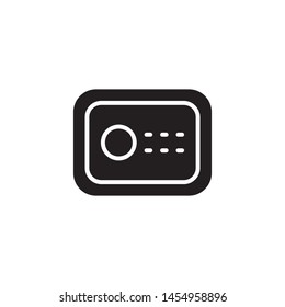 flat safe box glyph icon symbol sign, logo template, vector, eps 10