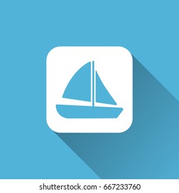 flat Sailboat icon