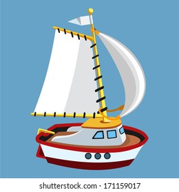  Flat Sailing ship yacht