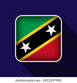 Flat Saint kitts and Nevis Flag Background Vector Illustration