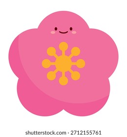 Icono plano del Vector de la flor de Sakura
