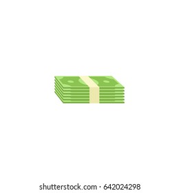 Flat Salary Element. Vector Illustration Of Flat Cash Stack Isolated On Clean Background. Can Be Used As Stack, Money And Salary Symbols.