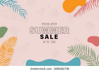 Flat Sale Background Themed Summer Sale