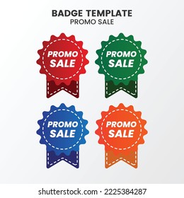 Flat sale badge template collection