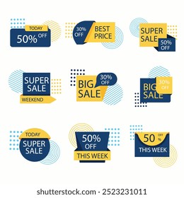 flat sale badges collection. sale banner