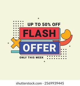  flat sale badges vector illustration