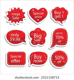 flat sale label badge collection