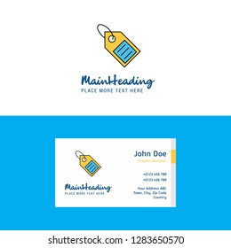 Flat Sale tag  Logo and Visiting Card Template. Busienss Concept Logo Design