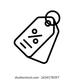 Flat Sale Vector outline icon. Eps 10 file
