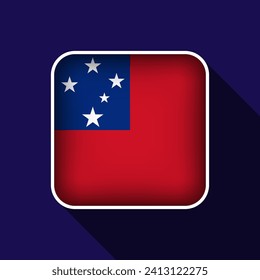 Flat Samoa Flag Background Vector Illustration
