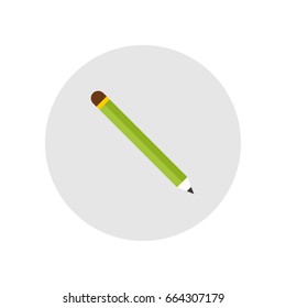 Flat Sample Illustration of an Isolated Green Pencil