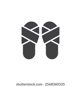 Flat sandals vector icon. filled flat sign for mobile concept and web design. High Heels Shoes glyph icon. Symbol, logo illustration. Vector graphics