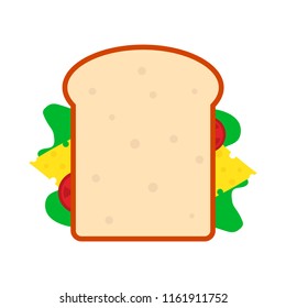 Flat sandwich icon on white background