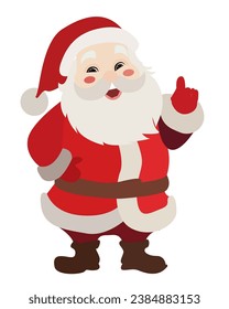 flat santa claus christmas character illustration