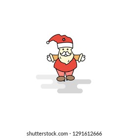 Flat Santa claus Icon. Vector