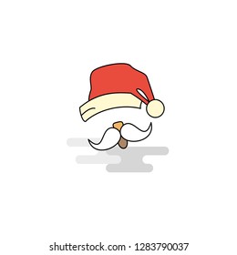 Flat Santa clause Icon. Vector