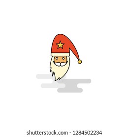 Flat Santa clause Icon. Vector