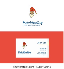 Flat Santa clause Logo and Visiting Card Template. Busienss Concept Logo Design