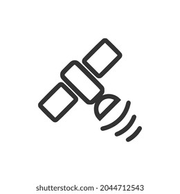 flat satellite, broadcast, radar, receiver, icon, illustration symbol sign, logo template, vector