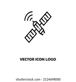 satélite plano, broadcast, radar, receptor, icono, símbolo de ilustración, plantilla de logotipo, vector, eps 10