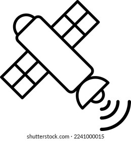 Flachsatellit, Broadcast, Radar, Empfänger, Symbol, Symbol, Logo-Vorlage, Vektorgrafik auf weißem Hintergrund..eps
