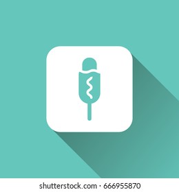 flat sausage icon 