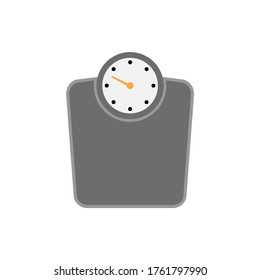 Flat scales, weighing scales icon vector illustration isolated on white background