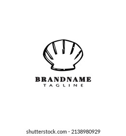 flat scallops logo icon design template modern vector illustration