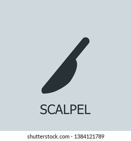Flat scalpel vector icon. Scalpel illustration for web, mobile apps, design. Scalpel vector symbol.