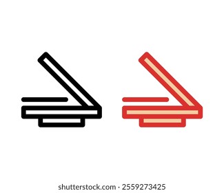 flat scan icon vector illustration