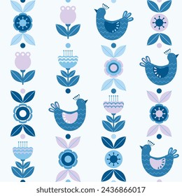 Flat scandinavian pattern design. Vector