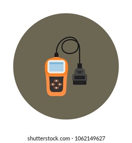 flat scanner icon for auto diagnostics in vector format