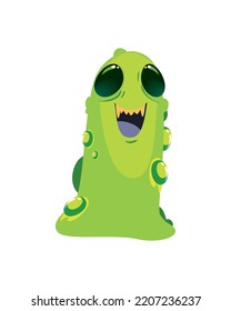 monstruo espantoso y espantoso sobre blanco