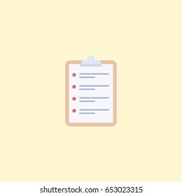 Flat Schedule Element. Vector Illustration Of Flat Task List Isolated On Clean Background. Can Be Used As Schedule, Task And List Symbols.