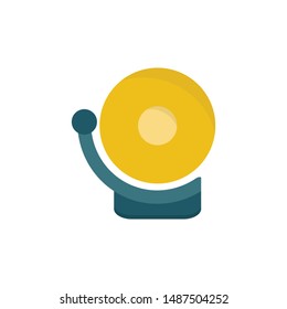 flat school bell, alarm fire, icon symbol sign, logo template, vector, web design, apps, software, print usage, eps 10