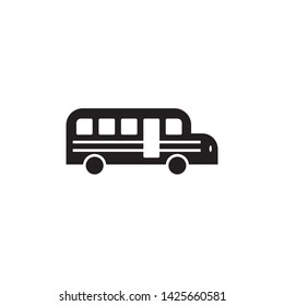 flat school bus icon symbol sign, logo template, vector, eps 10