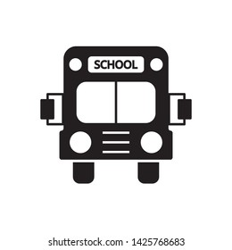 flat school bus icon symbol sign, logo template, vector, eps 10
