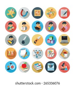 Flat School and Education Vector Icons - Vol 7