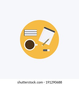 Flat school illustration